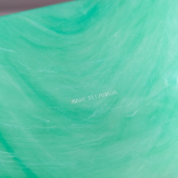 Mint Green plastic stationery box made in Canada - Picture 5 of 11